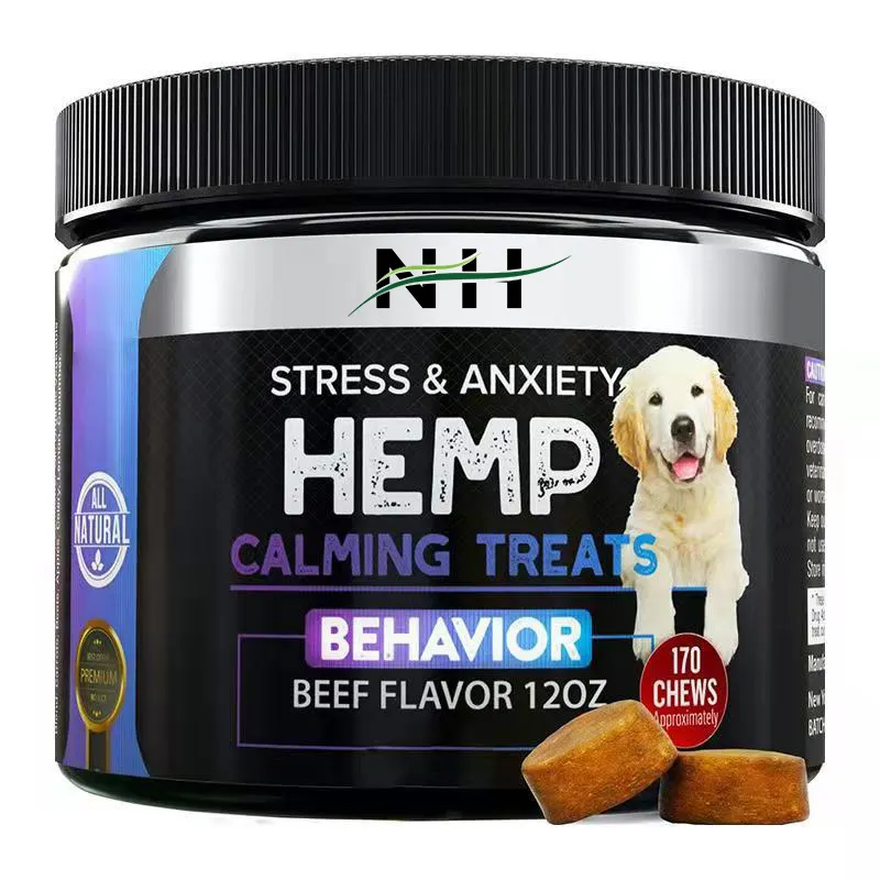 Hot Selling Pet Supplement Hanf beruhigende Hunde leckereien für Hunde Hanföl Hund beruhigende Kauen