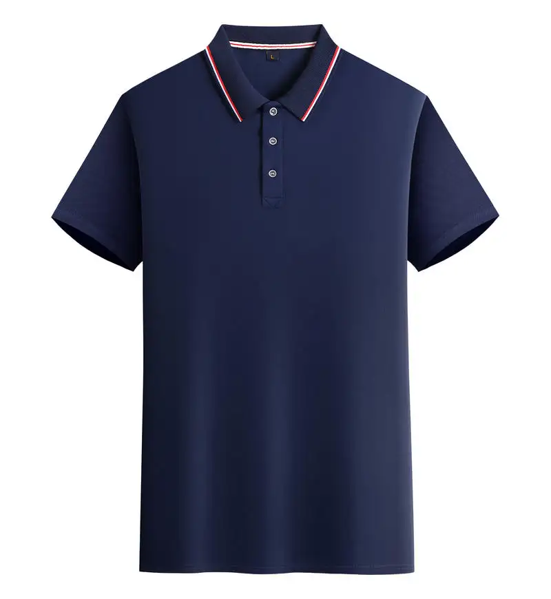 Camisa polo de golfe com logotipo personalizado, polo de golfe de secagem rápida estampado liso, polo promocional de poliéster por sublimação personalizado