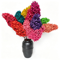 Bouquet d'hortensias séchés préservés, arrangement floral rond en glycérine pour la décoration de la maison, de mariages, de Noël et de remises de diplômes