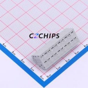 MX250-3.5-10P-B-GY01-Cu-A Spring Terminal Block P=3.5mm Connector ( Construction: 1x10P )( Pitch: 3.5mm )( Color: Gray ) - Product Image 2
