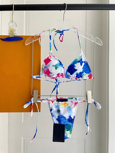 Traje de Baño de Dos Piezas Triangular de Lujo para Diseñadores 2026, Bikini Tie-Dye al por Mayor, Ropa de Playa - Product Image 4