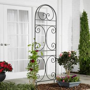 Vinyle plastique enduit pelouse jardin vigne <span class=keywords><strong>plante</strong></span> acier treillis panneau plantes grimpantes croissance soutien cour parc couleur noire - Product Image 6