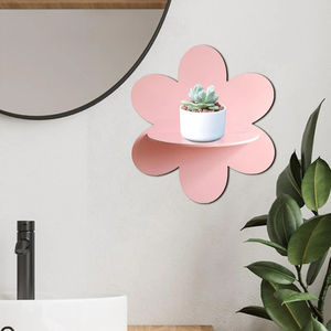 Estante de Almacenamiento de Pared con Forma de Flor, Soporte de Madera para Decoración de Pared, Estante Flotante para Plantas, Regalo para Dormitorio, Baño - Product Image 2