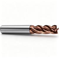 Fraise à 4 dents en carbure de tungstène 55HRC, revêtement TiCN, outils de fraisage