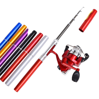 Canne à pêche en gros moulinet Combo Set Mini stylo télescopique Canne à pêche spinning Portable poche télescopique Mini canne à pêche