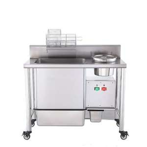 Macchina per Impanatura Commerciale |   Attrezzatura Professionale in Acciaio Inox per Impanatura e Panatura per Ristoranti di Pollo Fritto e Hamburger - Product Image 1