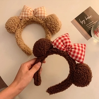 Bandeau souris OEM ODM jouets en peluche cerceau cheveux en peluche de haute qualité cadeaux pour enfants jouets drôles femmes arc ours oreille en peluche bandeau enfant