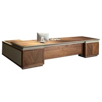 LBZ-319X Nouveau bureau en forme de L de style chinois en noyer noir haut de gamme avec armoire latérale, design moderne, installation porte-à-porte