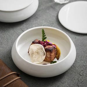 Tazón de Cerámica para Aperitivos con Tapa Esmaltada, Plato de Porcelana Estilo Europeo, Vajilla y Utensilios de Cocina para Hoteles y Restaurantes - Product Image 3