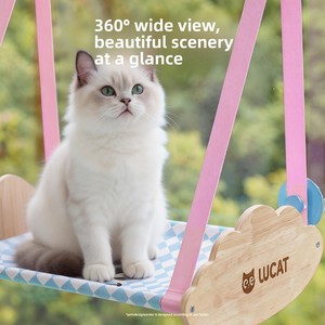 Hamac pour chat à ventouse pour fenêtre, style perchoir, <span class=keywords><strong>lit</strong></span> pour chat universel quatre saisons, <span class=keywords><strong>lit</strong></span> pour animal de compagnie peu encombrant pour bronzer - Product Image 3