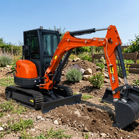 Mini-excavatrice EPA/EURO 5 de 3,5 tonnes avec cabine, excavatrice sur chenilles, petite excavatrice à vendre, livraison gratuite