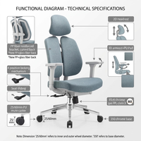 Chaise en PU à bon prix, design ergonomique, accoudoirs en PU réglables en 3D, dossier pivotant, appui-tête réglable en 2D