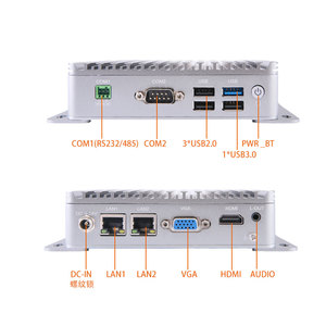 Computadora Industrial Integrada Sin Ventilador Bay Trail J1900 N2840, Doble Gigabit LAN, RS485, Phoenix, Alimentación Amplia <span class=keywords><strong>de</strong></span> 9-24V, 4G LTE SIM M2M - Product Image 2