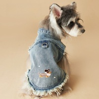 Gilet en denim brodé à franges pour animaux de compagnie printemps et été Gilet sans manches