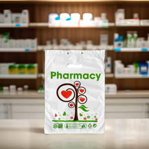 Bolsas de Plástico Biodegradables Impresas Personalizadas con Asa para Farmacias y Uso Médico, Turquía - Product Image 2