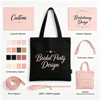 Sac fourre-tout personnalisé avec logo imprimé pour mariage, cadeau pour demoiselle d'honneur, sac en toile personnalisé pour enterrement de vie de jeune fille à prix abordable