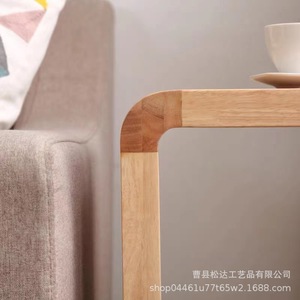 Mesa auxiliar, mueble auxiliar para sofá de madera maciza, mesa esquinera, mesa de centro pequeña móvil, mini mesita de noche, mesita pequeña junto a la cama - Product Image 4