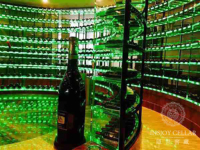 Meuble de Rangement Bar Cave à Vin Extensible en Bois Massif et Acrylique Écologique, Vitrine en Verre Transparent, Mobilier de Maison Moderne et Luxueux