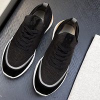 Chaussures de marche décontractées pour hommes, respirantes, en maille tricotée, à lacets, légères, à semelle souple, style italien, luxe original