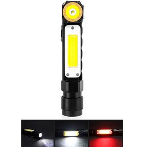 QXMOVING USB Перезаряжаемый светодиодный рабочий свет портативный фонарик с поворотом 90 градусов с регулируемой яркостью DC водонепроницаемый COB для ремонта автомобиля - Product Image 5