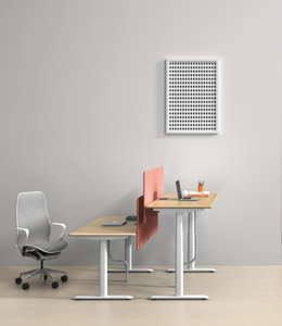 Bureau debout électrique moderne, modulaire, convertible, à double moteur, réglable en hauteur, avec pieds en métal - Mobilier de bureau ergonomique - Product Image 5