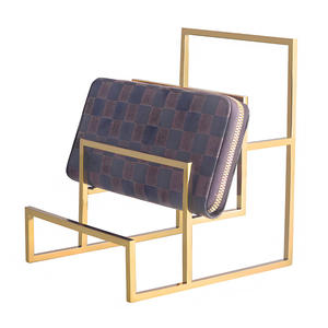 Deyi 3-lagiger Gold Metall Kupplungs halter Riser Wallet Display Rack für grenz überschreitende Einkaufs zentrum Kleidung - Product Image 1