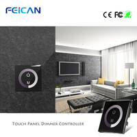 Contrôleur de gradation LED à écran tactile couleur unique DC12V-24V gradateur pour lumières LED simples
