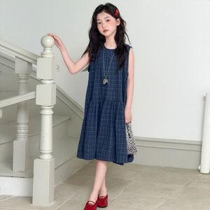knee length dresses for ladies Casual Cute Cotton Dresses Women Loose Clothes 835 FantasyLinen