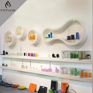Di superficie solido acrilico nail polish display a parete rack per cosmetici