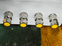 Boîte de commande électrique antidéflagrante en alliage d'aluminium IP66, grande, noire, avec 4 boutons, 4 mm-8 mm