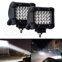 Lampe de travail LED en aluminium 72w, 4 pouces, 4 rangées, projecteur en forme de dôme, pare-chocs avant modifié, lampe de travail led