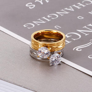 Cincin Berlian Sintetis Buatan Laboratorium Berkualitas Tinggi, Cincin Kawin Baja Anti Karat, Harga Gram Emas, Cincin Batu Permata Lepas - Product Image 5