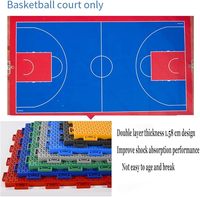 Kit de sol sportif extérieur antidérapant en plastique pour terrain de basketball, installation rapide, écologique, résistant à l'usure, épaisseur 1,6 mm
