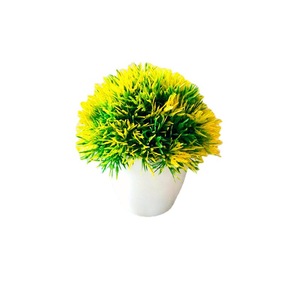 Plante artificielle en pot Qi Xing, 13 cm, verdure en plastique hémisphérique, décoration d'intérieur - Product Image 3