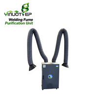 Extracteur de fumées de soudage mobile à double bras pour atelier, machine d'élimination des fumées de soudage à l'arc
