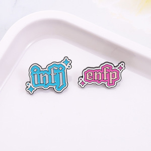 Spilla con Lettere delle Personalità MBTI, INFJ <span class=keywords><strong>ENFP</strong></span>, Pin Smaltato, Accessori Trendy in Stile Ins, Badge in Lega di Zinco - Product Image 2