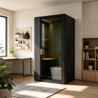 Cabine de bureau insonorisée modulaire et mobile pour la maison et le bureau, idéale pour les appels vidéo quotidiens et le travail en immeuble de bureaux