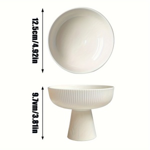 Bát sứ tráng men sang trọng - Làm thủ công, hình tròn, dùng làm cốc tráng miệng & ăn sáng, đựng kem, trái cây và bột yến mạch - Hoàn hảo cho gia đình - Product Image 6