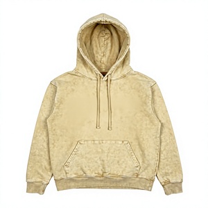 Sudadera con Capucha Personalizada Estilo Vintage, Oversize, de Algodón Grueso, Felpa, Lisa, Estilo Urbano, Unisex, Informal - Product Image 1