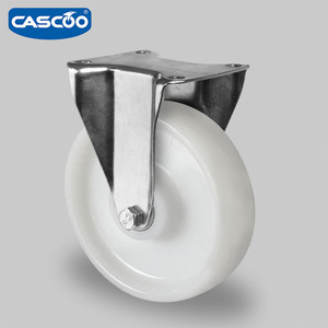 CASCOO <span class=keywords><strong>200mm</strong></span> weißes Nylon Hochleistungs-Doppel kugellager räder Industrie wagen Rollen 700KG 1000KG Kapazität Schwenkbarer Typ - Product Image 4