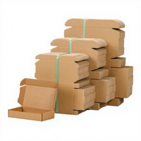 Boîtes d'expédition brunes personnalisées, boîtes cadeaux en carton, boîtes postales pour l'emballage et le stockage des petites entreprises