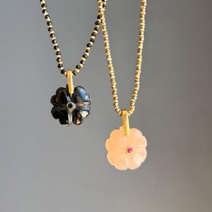 Collar de Lujo con Incrustaciones de Piedras Naturales en Forma de Flor, Chapado en Oro, Aleación de Cobre, Personalizado, para Mujer - Product Image 4