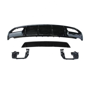 สปอยเลอร์กันชนหลังสีดำพร้อมปลายท่อไอเสียสำหรับ Mercedes <span class=keywords><strong>Benz</strong></span> <span class=keywords><strong>A</strong></span> <span class=keywords><strong>CLASS</strong></span> Hatchback W176 ปี 2013-2015 / 2016-2018 สไตล์ A45 - Product Image 3