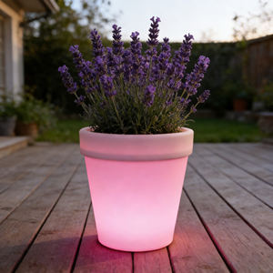 Bac à jardinage à led solaire en plastique, <span class=keywords><strong>de</strong></span> grande taille, avec éclairage LED rvb, <span class=keywords><strong>pot</strong></span> <span class=keywords><strong>de</strong></span> fleurs pour l'extérieur - Product Image 4