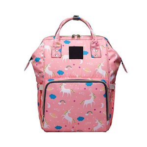 ED0274-diaper <strong>bag</strong> pink unicorn, popular trendy backpack, <strong>changing</strong>, <strong>with</strong> <strong>carpet</strong> - Product Image 4