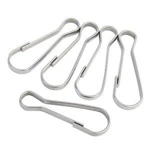 Wholesale Factory Cheap Silver Hanging Buckles Bulk Small Tools Blank Key Rings Custom Logo Metal Spring Hooks Snap Clip
