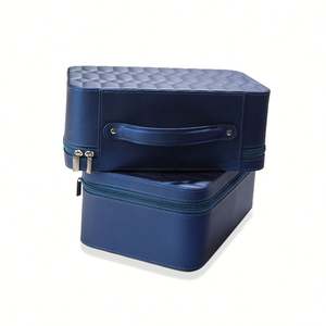 Boîte de rangement pour bijoux de montres à double couche en cuir de luxe pour les voyages. - Product Image 6