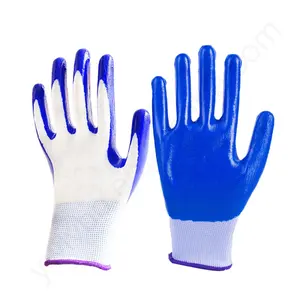 Gants de sécurité d'approvisionnement direct d'usine 13 gants de sécurité enduits de PU de doublure de polyester de calibre mitaines pour l'industrie électrique