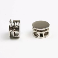 Bloque-cordon rond en alliage de zinc métallique avec une bonne finition plaquée, bloque-cordon à ressort de 14 mm pour vêtements