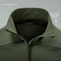 Chemise de combat formelle unie pour homme avec fermeture éclair 1/4, séchage rapide, performance extensible, haut d'entraînement, patchs de manches découpés au laser, sécurité extérieure